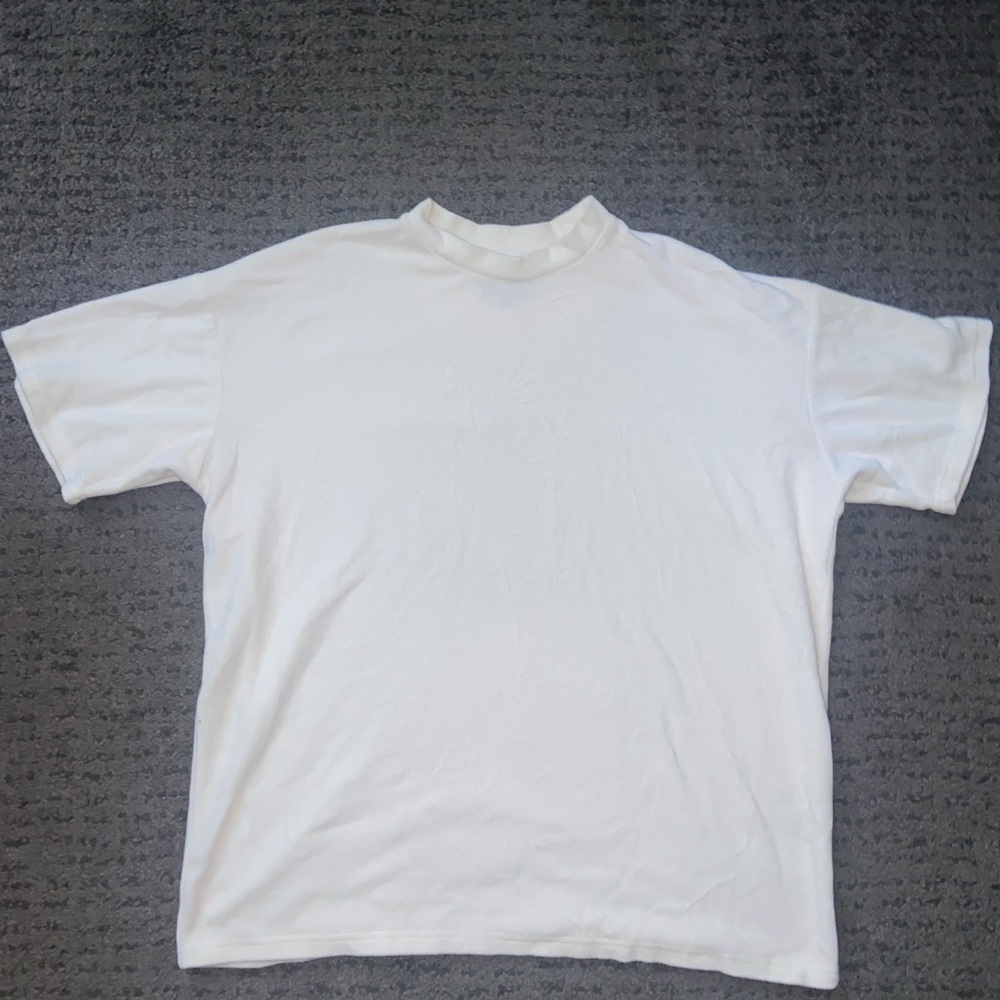 Men’s White velvet oversized t-shirt